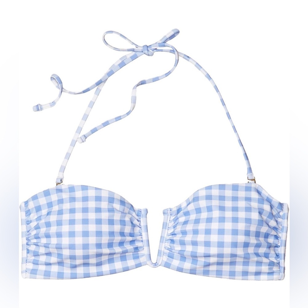 Southern Tide Sand City Gingham Bandeau Swim Top